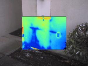 Blue = leakage noted with Infrared/ thermal Imaging